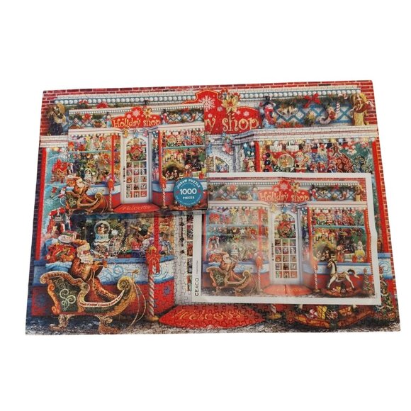 Ceaco Holiday Shop Christmas Window Display 1000 Piece Jigsaw Puzzle - Picture 4 of 9